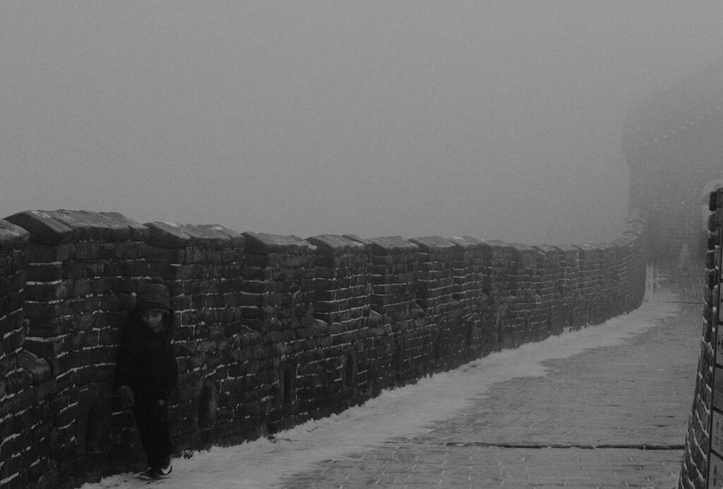 Great Wall of China Great Wall of China covered in ice